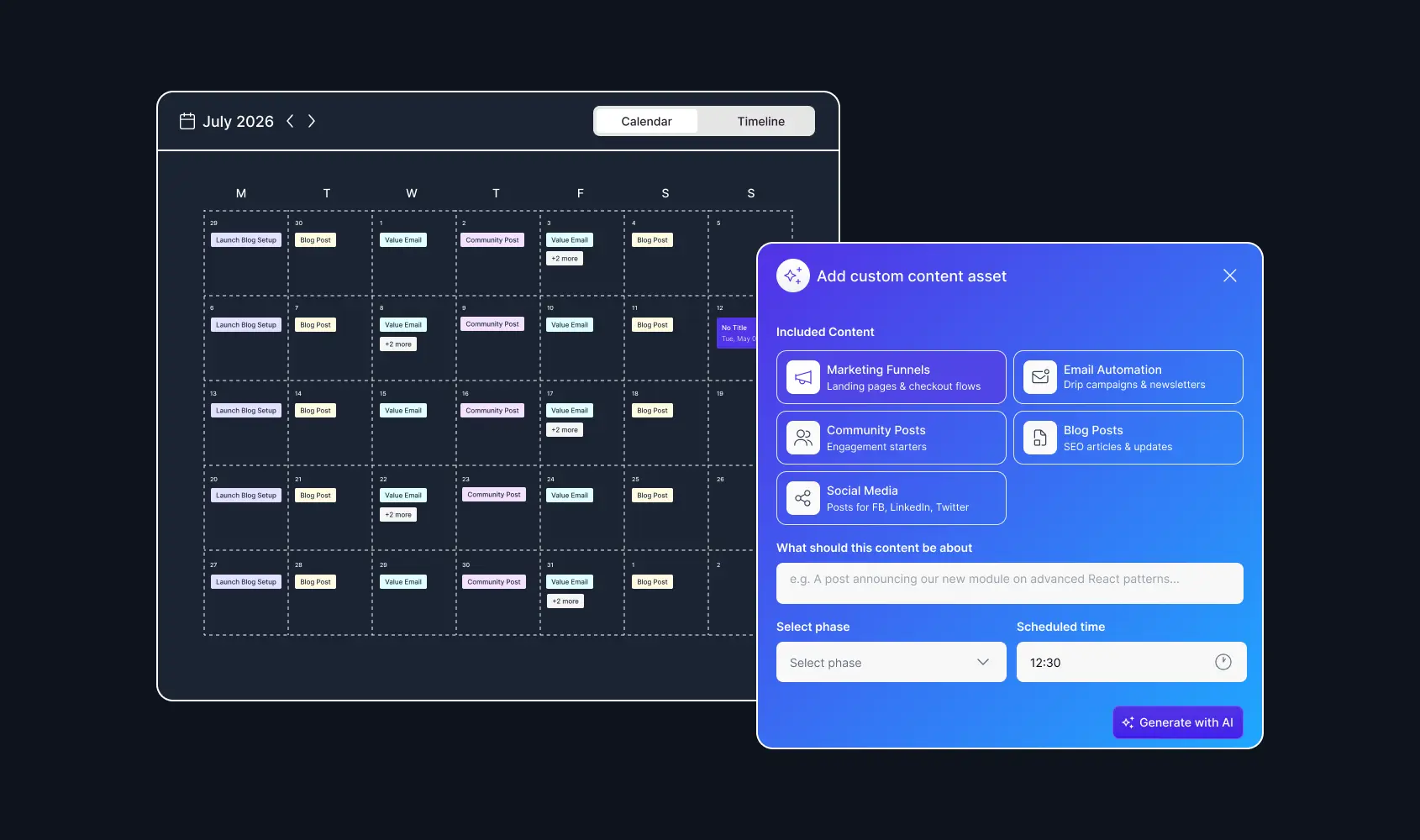 Workflow builder interface for creating automated AI agent tasks and business workflows in Zenler.