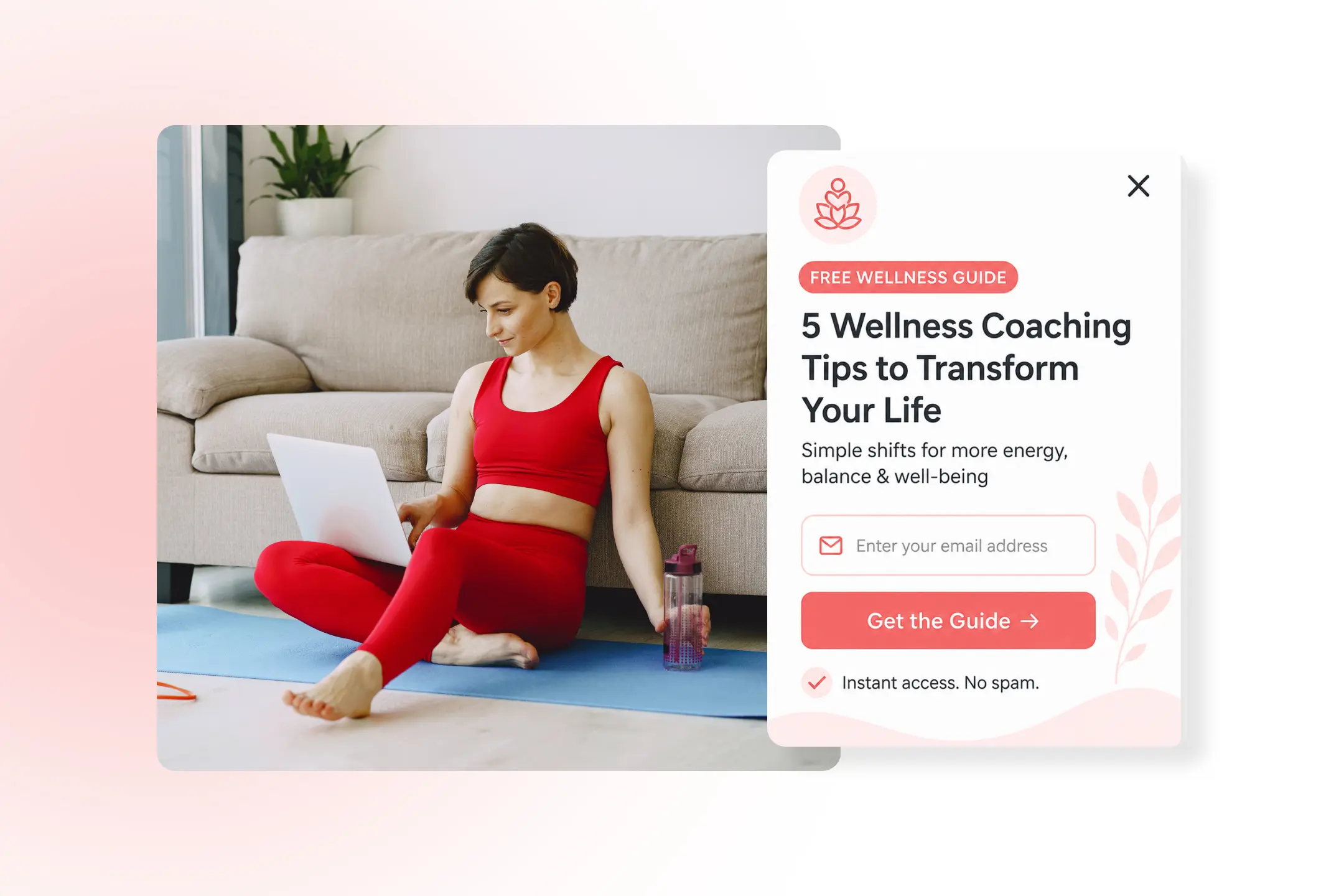 Wellness coaching marketing tools including landing pages, email automation, and sales funnels.